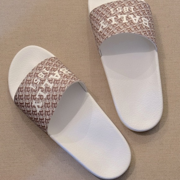 BALLY Sabrina. O Multimiele Logo Slides - Women’s Size 9.5 (EU 40) - New In Box - Picture 3 of 8